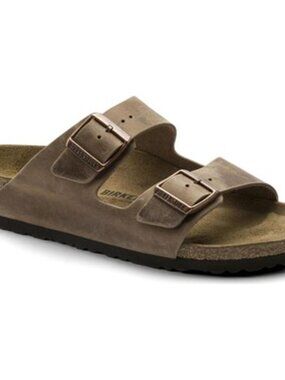 Birkenstock - Unisex Arizona Oil Sandal, size 9 US mens, color brown.